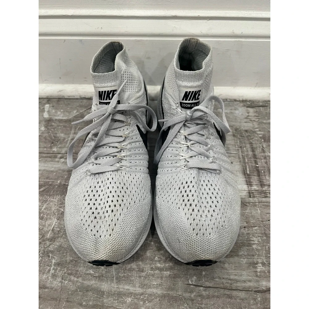Nike Sneakers Mens Zoom All Out Flyknit White Black Running Shoes Size 9.5